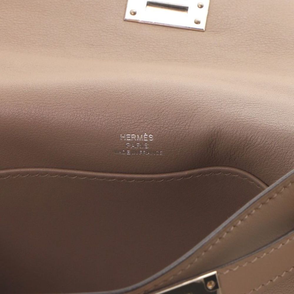 Hermes Kelly Pochette Swift Neutral - Picture 10 of 11
